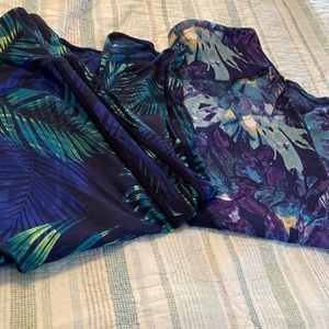 2 workout patterned pants